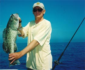 Gag grouper and rod